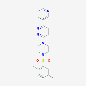 molecular formula C21H23N5O2S B6529091 3-[4-(2,5-dimethylbenzenesulfonyl)piperazin-1-yl]-6-(pyridin-3-yl)pyridazine CAS No. 946274-50-6