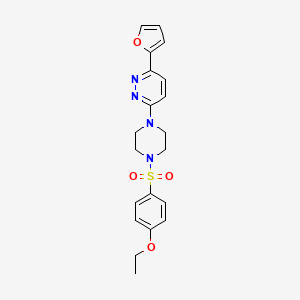 molecular formula C20H22N4O4S B6529102 3-[4-(4-ethoxybenzenesulfonyl)piperazin-1-yl]-6-(furan-2-yl)pyridazine CAS No. 946274-66-4