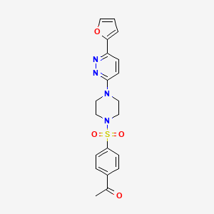 molecular formula C20H20N4O4S B6529106 1-[4-({4-[6-(furan-2-yl)pyridazin-3-yl]piperazin-1-yl}sulfonyl)phenyl]ethan-1-one CAS No. 946238-71-7