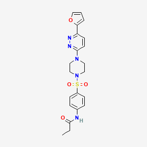 N-[4-({4-[6-(furan-2-yl)pyridazin-3-yl]piperazin-1-yl}sulfonyl)phenyl]propanamide