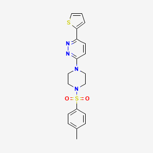 molecular formula C19H20N4O2S2 B6529138 3-[4-(4-methylbenzenesulfonyl)piperazin-1-yl]-6-(thiophen-2-yl)pyridazine CAS No. 946274-86-8