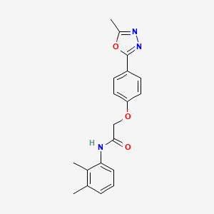 molecular formula C19H19N3O3 B6529162 N-(2,3-dimethylphenyl)-2-[4-(5-methyl-1,3,4-oxadiazol-2-yl)phenoxy]acetamide CAS No. 946239-13-0