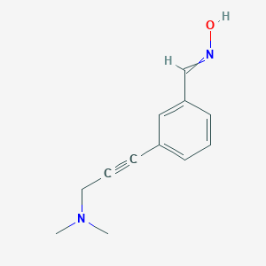 molecular formula C12H14N2O B065292 3-[3-(Dimethylamino)prop-1-ynyl]benzaldehyde oxime CAS No. 175203-68-6