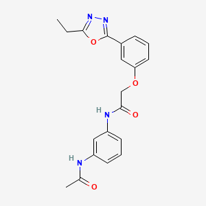molecular formula C20H20N4O4 B6529204 N-(3-acetamidophenyl)-2-[3-(5-ethyl-1,3,4-oxadiazol-2-yl)phenoxy]acetamide CAS No. 946275-48-5