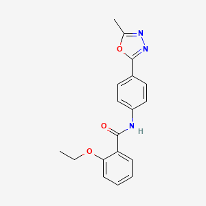molecular formula C18H17N3O3 B6529263 2-ethoxy-N-[4-(5-methyl-1,3,4-oxadiazol-2-yl)phenyl]benzamide CAS No. 946275-56-5