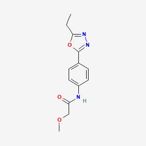 molecular formula C13H15N3O3 B6529316 N-[4-(5-ethyl-1,3,4-oxadiazol-2-yl)phenyl]-2-methoxyacetamide CAS No. 946306-01-0