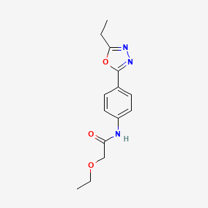 molecular formula C14H17N3O3 B6529322 2-ethoxy-N-[4-(5-ethyl-1,3,4-oxadiazol-2-yl)phenyl]acetamide CAS No. 946239-58-3