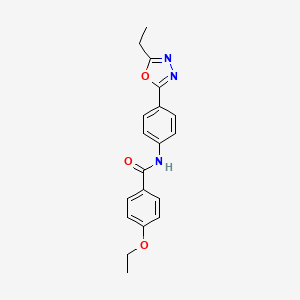 molecular formula C19H19N3O3 B6529335 4-ethoxy-N-[4-(5-ethyl-1,3,4-oxadiazol-2-yl)phenyl]benzamide CAS No. 946239-62-9