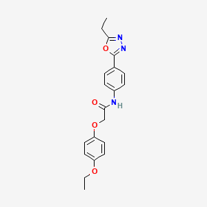 molecular formula C20H21N3O4 B6529369 2-(4-ethoxyphenoxy)-N-[4-(5-ethyl-1,3,4-oxadiazol-2-yl)phenyl]acetamide CAS No. 946239-74-3