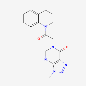 molecular formula C16H16N6O2 B6529429 3-methyl-6-[2-oxo-2-(1,2,3,4-tetrahydroquinolin-1-yl)ethyl]-3H,6H,7H-[1,2,3]triazolo[4,5-d]pyrimidin-7-one CAS No. 946276-14-8