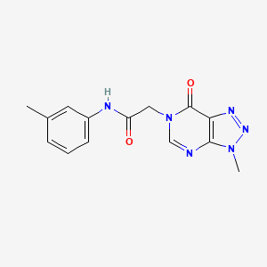 molecular formula C14H14N6O2 B6529440 2-{3-methyl-7-oxo-3H,6H,7H-[1,2,3]triazolo[4,5-d]pyrimidin-6-yl}-N-(3-methylphenyl)acetamide CAS No. 946276-17-1