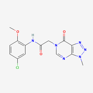 molecular formula C14H13ClN6O3 B6529465 N-(5-chloro-2-methoxyphenyl)-2-{3-methyl-7-oxo-3H,6H,7H-[1,2,3]triazolo[4,5-d]pyrimidin-6-yl}acetamide CAS No. 946276-24-0