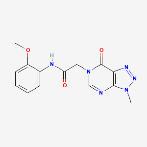 molecular formula C14H14N6O3 B6529468 N-(2-methoxyphenyl)-2-{3-methyl-7-oxo-3H,6H,7H-[1,2,3]triazolo[4,5-d]pyrimidin-6-yl}acetamide CAS No. 946240-14-8