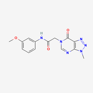 molecular formula C14H14N6O3 B6529475 N-(3-methoxyphenyl)-2-{3-methyl-7-oxo-3H,6H,7H-[1,2,3]triazolo[4,5-d]pyrimidin-6-yl}acetamide CAS No. 946306-61-2