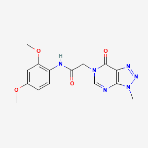 molecular formula C15H16N6O4 B6529481 N-(2,4-dimethoxyphenyl)-2-{3-methyl-7-oxo-3H,6H,7H-[1,2,3]triazolo[4,5-d]pyrimidin-6-yl}acetamide CAS No. 946276-28-4