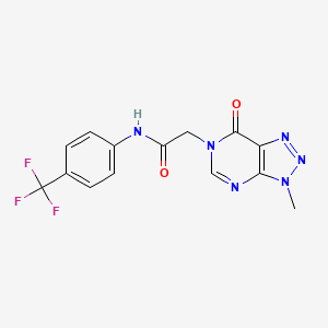 molecular formula C14H11F3N6O2 B6529500 2-{3-methyl-7-oxo-3H,6H,7H-[1,2,3]triazolo[4,5-d]pyrimidin-6-yl}-N-[4-(trifluoromethyl)phenyl]acetamide CAS No. 946240-22-8