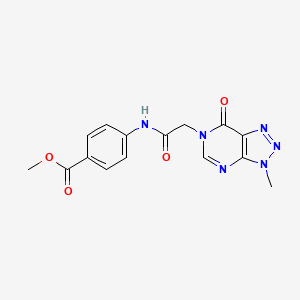methyl 4-(2-{3-methyl-7-oxo-3H,6H,7H-[1,2,3]triazolo[4,5-d]pyrimidin-6-yl}acetamido)benzoate