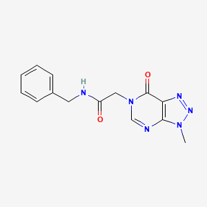 molecular formula C14H14N6O2 B6529526 N-benzyl-2-{3-methyl-7-oxo-3H,6H,7H-[1,2,3]triazolo[4,5-d]pyrimidin-6-yl}acetamide CAS No. 946276-44-4