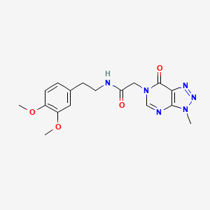 molecular formula C17H20N6O4 B6529551 N-[2-(3,4-dimethoxyphenyl)ethyl]-2-{3-methyl-7-oxo-3H,6H,7H-[1,2,3]triazolo[4,5-d]pyrimidin-6-yl}acetamide CAS No. 946276-52-4