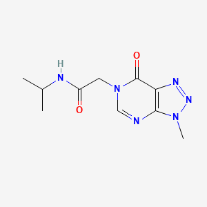 molecular formula C10H14N6O2 B6529570 2-{3-methyl-7-oxo-3H,6H,7H-[1,2,3]triazolo[4,5-d]pyrimidin-6-yl}-N-(propan-2-yl)acetamide CAS No. 946240-50-2