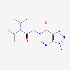 molecular formula C13H20N6O2 B6529578 2-{3-methyl-7-oxo-3H,6H,7H-[1,2,3]triazolo[4,5-d]pyrimidin-6-yl}-N,N-bis(propan-2-yl)acetamide CAS No. 946276-60-4