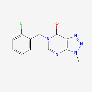 molecular formula C12H10ClN5O B6529607 6-[(2-chlorophenyl)methyl]-3-methyl-3H,6H,7H-[1,2,3]triazolo[4,5-d]pyrimidin-7-one CAS No. 946240-62-6