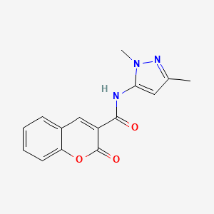 molecular formula C15H13N3O3 B6529660 N-(1,3-dimethyl-1H-pyrazol-5-yl)-2-oxo-2H-chromene-3-carboxamide CAS No. 1020454-06-1