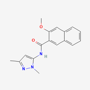 molecular formula C17H17N3O2 B6529697 N-(1,3-dimethyl-1H-pyrazol-5-yl)-3-methoxynaphthalene-2-carboxamide CAS No. 1020454-28-7