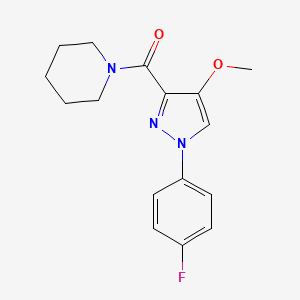 molecular formula C16H18FN3O2 B6529703 1-[1-(4-fluorophenyl)-4-methoxy-1H-pyrazole-3-carbonyl]piperidine CAS No. 1020454-41-4