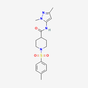N-(1,3-dimethyl-1H-pyrazol-5-yl)-1-(4-methylbenzenesulfonyl)piperidine-4-carboxamide