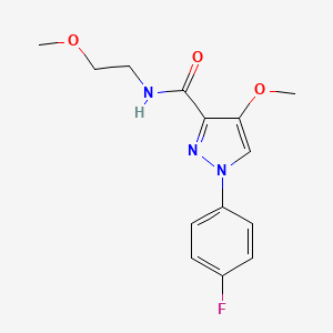 1-(4-fluorophenyl)-4-methoxy-N-(2-methoxyethyl)-1H-pyrazole-3-carboxamide