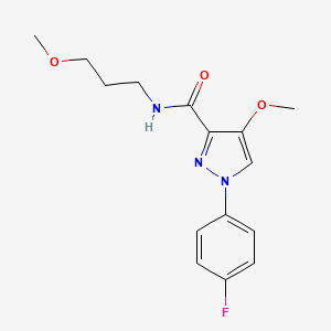 1-(4-fluorophenyl)-4-methoxy-N-(3-methoxypropyl)-1H-pyrazole-3-carboxamide