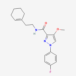 N-[2-(cyclohex-1-en-1-yl)ethyl]-1-(4-fluorophenyl)-4-methoxy-1H-pyrazole-3-carboxamide