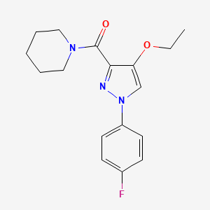 molecular formula C17H20FN3O2 B6529943 1-[4-ethoxy-1-(4-fluorophenyl)-1H-pyrazole-3-carbonyl]piperidine CAS No. 1019096-55-9