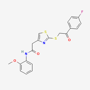 2-(2-{[2-(4-fluorophenyl)-2-oxoethyl]sulfanyl}-1,3-thiazol-4-yl)-N-(2-methoxyphenyl)acetamide
