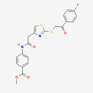 methyl 4-[2-(2-{[2-(4-fluorophenyl)-2-oxoethyl]sulfanyl}-1,3-thiazol-4-yl)acetamido]benzoate
