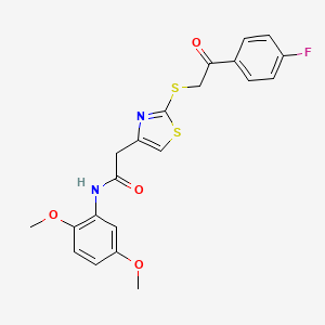 N-(2,5-dimethoxyphenyl)-2-(2-{[2-(4-fluorophenyl)-2-oxoethyl]sulfanyl}-1,3-thiazol-4-yl)acetamide
