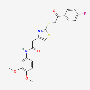 N-(3,4-dimethoxyphenyl)-2-(2-{[2-(4-fluorophenyl)-2-oxoethyl]sulfanyl}-1,3-thiazol-4-yl)acetamide