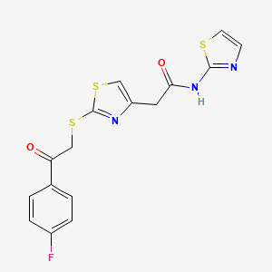 2-(2-{[2-(4-fluorophenyl)-2-oxoethyl]sulfanyl}-1,3-thiazol-4-yl)-N-(1,3-thiazol-2-yl)acetamide