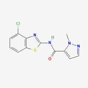 N-(4-chloro-1,3-benzothiazol-2-yl)-1-methyl-1H-pyrazole-5-carboxamide