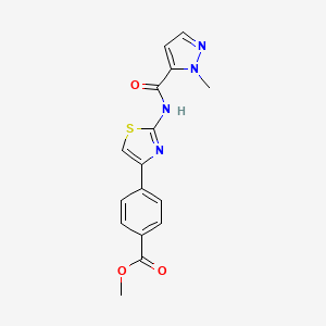 methyl 4-[2-(1-methyl-1H-pyrazole-5-amido)-1,3-thiazol-4-yl]benzoate