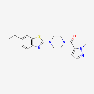 6-ethyl-2-[4-(1-methyl-1H-pyrazole-5-carbonyl)piperazin-1-yl]-1,3-benzothiazole