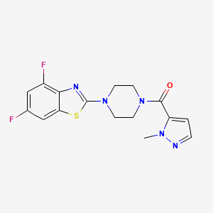 4,6-difluoro-2-[4-(1-methyl-1H-pyrazole-5-carbonyl)piperazin-1-yl]-1,3-benzothiazole