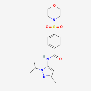 molecular formula C18H24N4O4S B6530301 N-[3-methyl-1-(propan-2-yl)-1H-pyrazol-5-yl]-4-(morpholine-4-sulfonyl)benzamide CAS No. 1019097-28-9