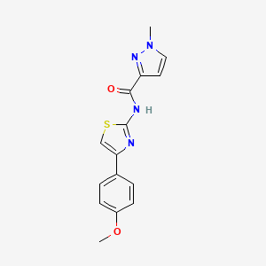 molecular formula C15H14N4O2S B6530327 N-[4-(4-methoxyphenyl)-1,3-thiazol-2-yl]-1-methyl-1H-pyrazole-3-carboxamide CAS No. 1020489-15-9