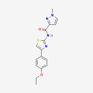 molecular formula C16H16N4O2S B6530339 N-[4-(4-ethoxyphenyl)-1,3-thiazol-2-yl]-1-methyl-1H-pyrazole-3-carboxamide CAS No. 1020489-23-9