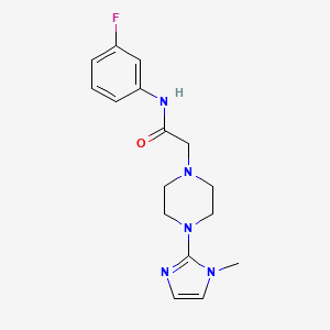 molecular formula C16H20FN5O B6530495 N-(3-fluorophenyl)-2-[4-(1-methyl-1H-imidazol-2-yl)piperazin-1-yl]acetamide CAS No. 946200-25-5