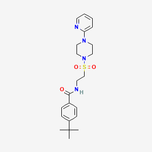 molecular formula C22H30N4O3S B6530529 4-tert-butyl-N-(2-{[4-(pyridin-2-yl)piperazin-1-yl]sulfonyl}ethyl)benzamide CAS No. 946200-77-7