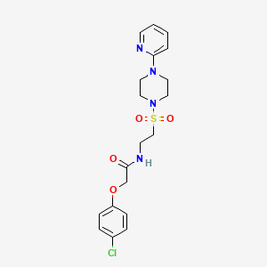 molecular formula C19H23ClN4O4S B6530579 2-(4-chlorophenoxy)-N-(2-{[4-(pyridin-2-yl)piperazin-1-yl]sulfonyl}ethyl)acetamide CAS No. 946201-55-4