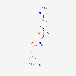molecular formula C20H26N4O5S B6530584 2-(3-methoxyphenoxy)-N-(2-{[4-(pyridin-2-yl)piperazin-1-yl]sulfonyl}ethyl)acetamide CAS No. 946201-69-0